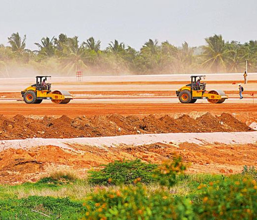 Runway, Artificial Lake, Walking and Car Parking Layout
